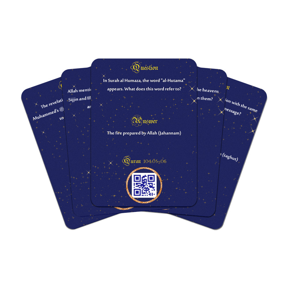 Quran Quiz Cards for friends and family - includes own app (Theme: Aqidah)